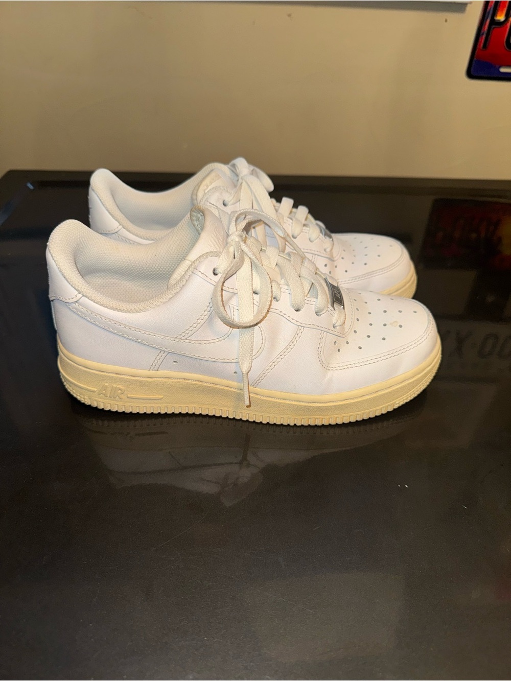 Nike White womens Low-Top Sneakers with Off-White Sole